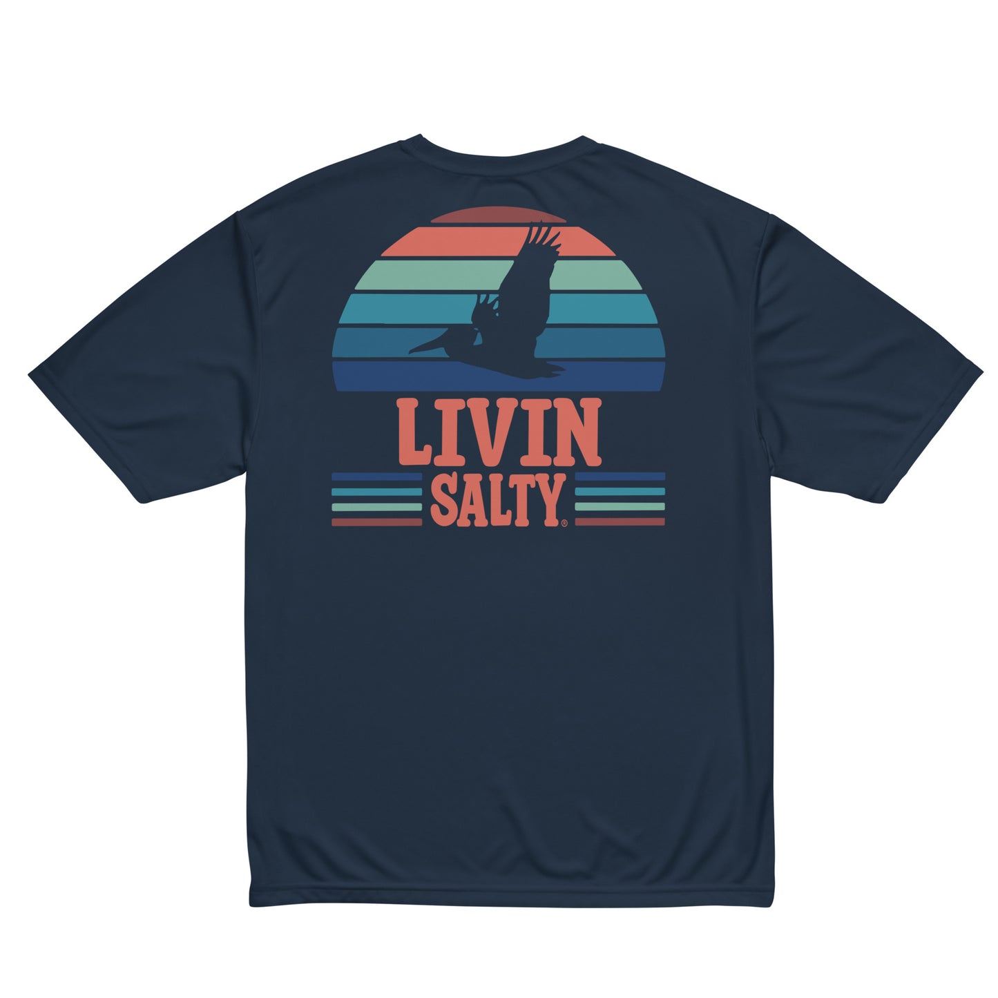 Unisex SPF LIVIN SALTY Pelican t-shirt
