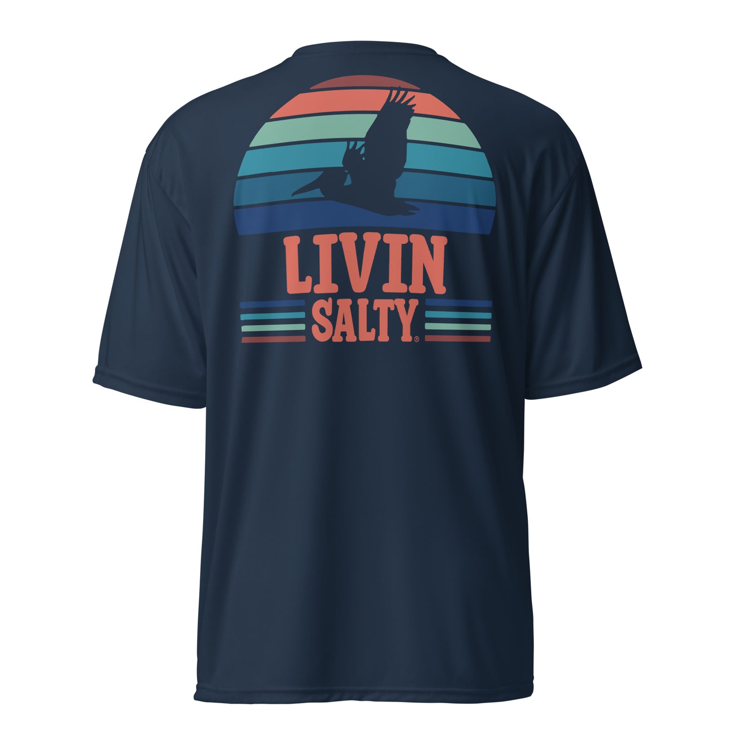 Unisex SPF LIVIN SALTY Pelican t-shirt
