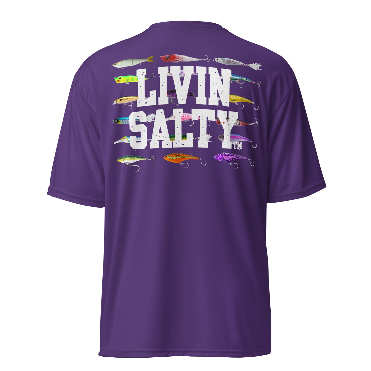 Unisex dryfit LIVIN SALTY Lures t-shirt
