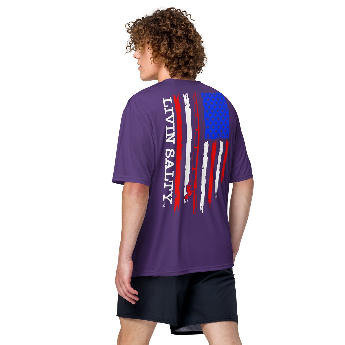 Unisex RWB LIVIN SALTY flag t-shirt