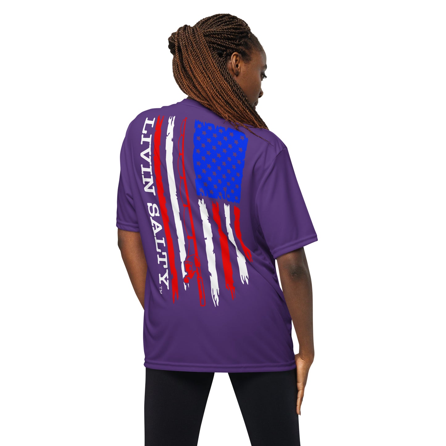 Unisex RWB LIVIN SALTY flag t-shirt