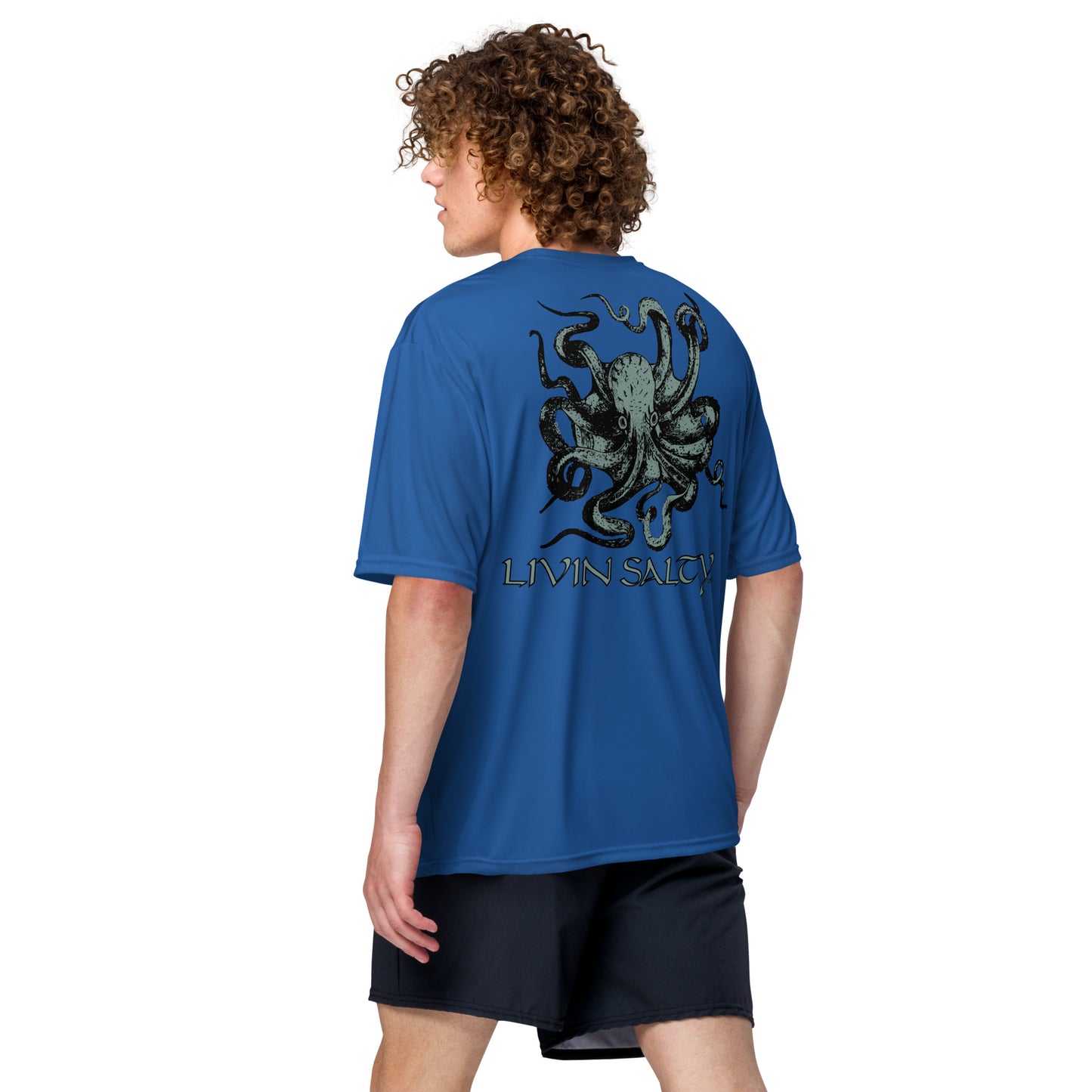 Unisex dry-fit Octopus LIVIN SALTY t-shirt