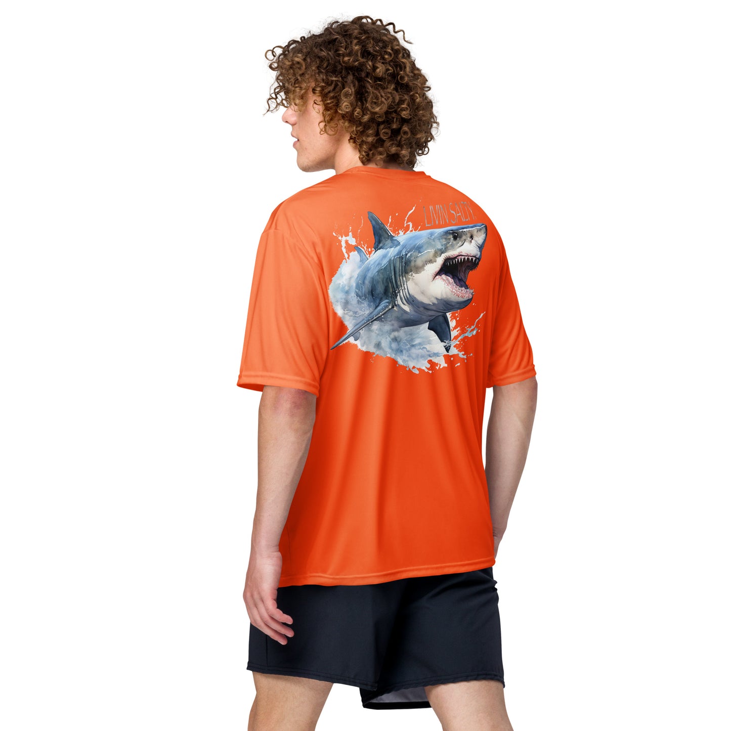 Dry fit LIVIN SALTY Shark T-Shirt