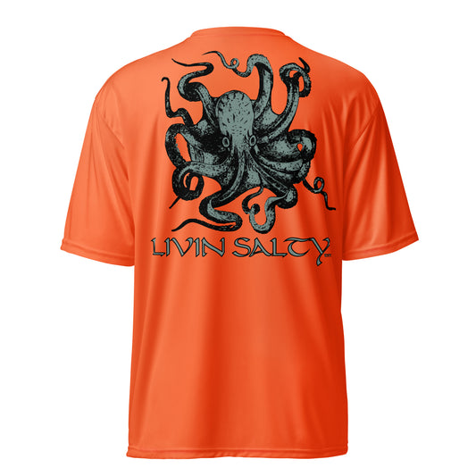 Unisex dry-fit Octopus LIVIN SALTY t-shirt