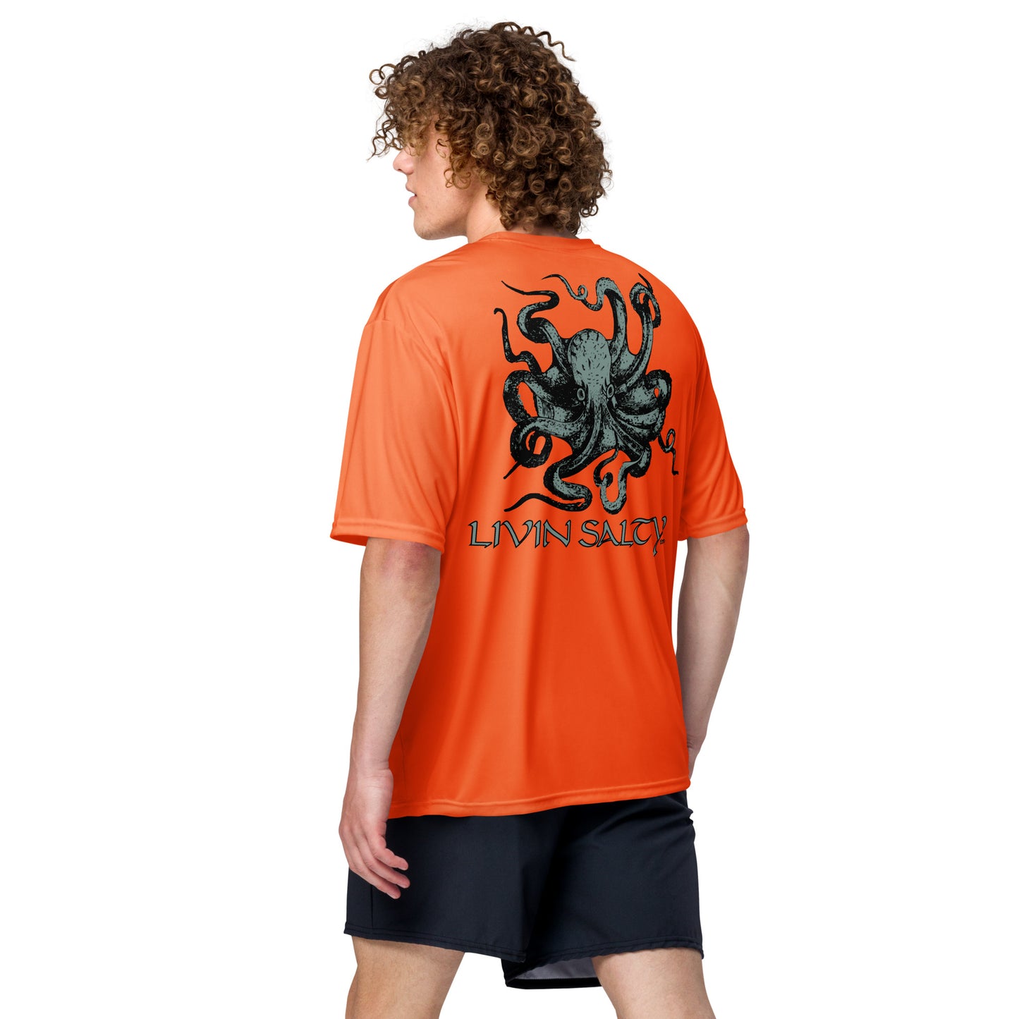 Unisex dry-fit Octopus LIVIN SALTY t-shirt