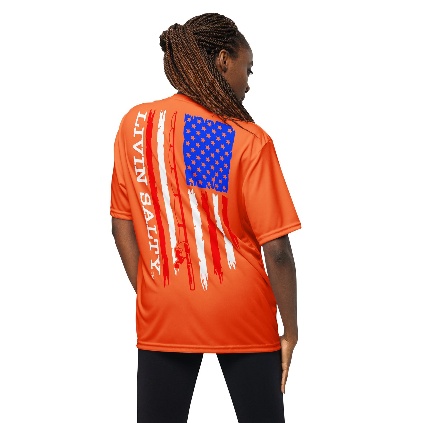 Unisex RWB LIVIN SALTY flag t-shirt