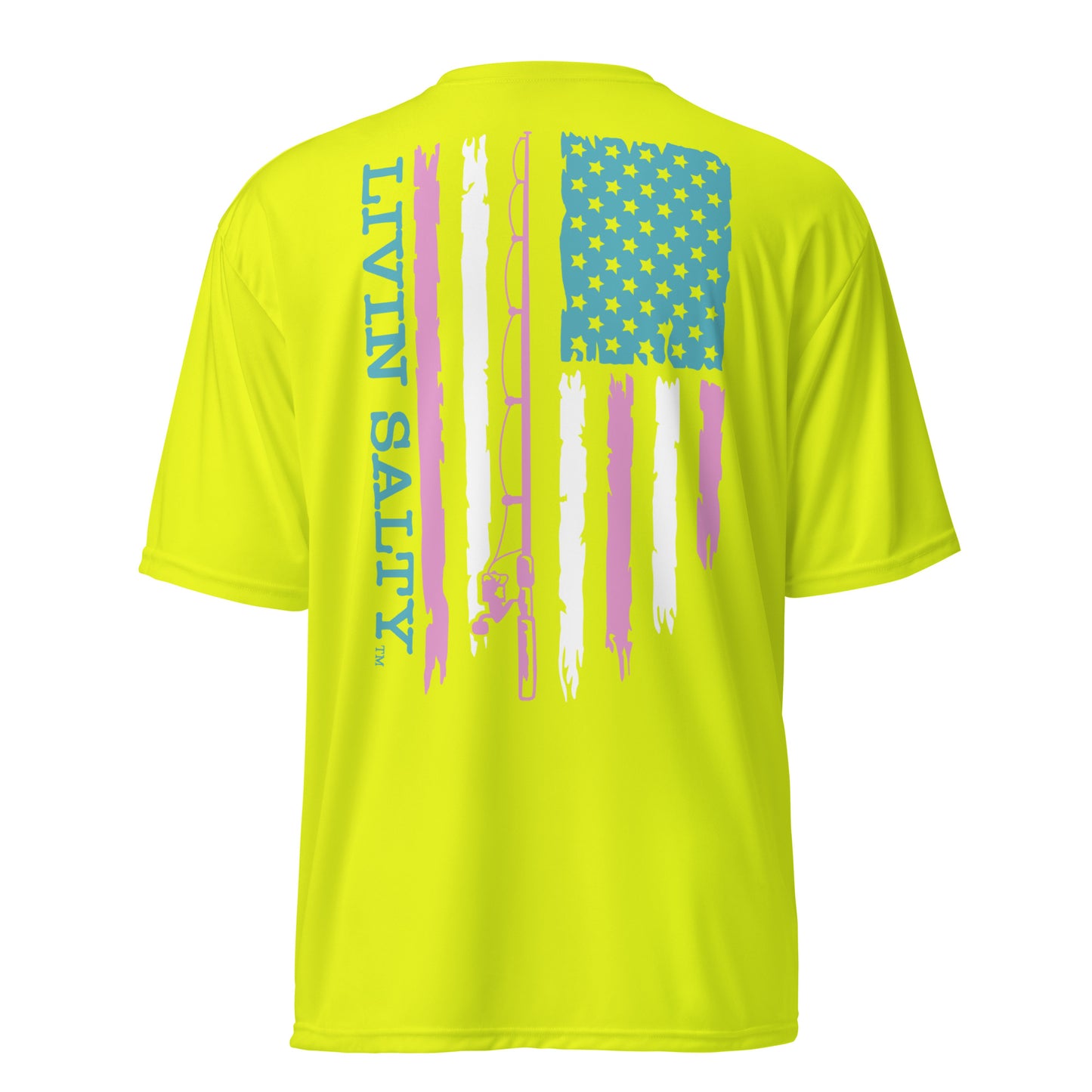 Women’s Dry fit LIVIN SALTY flag t-shirt
