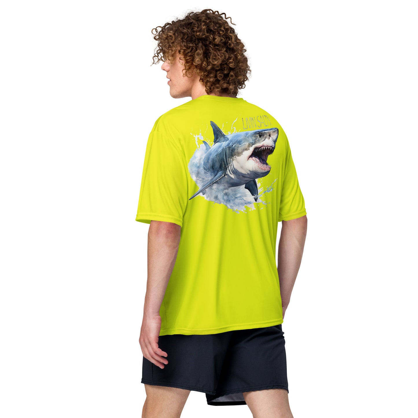 Dry fit LIVIN SALTY Shark T-Shirt