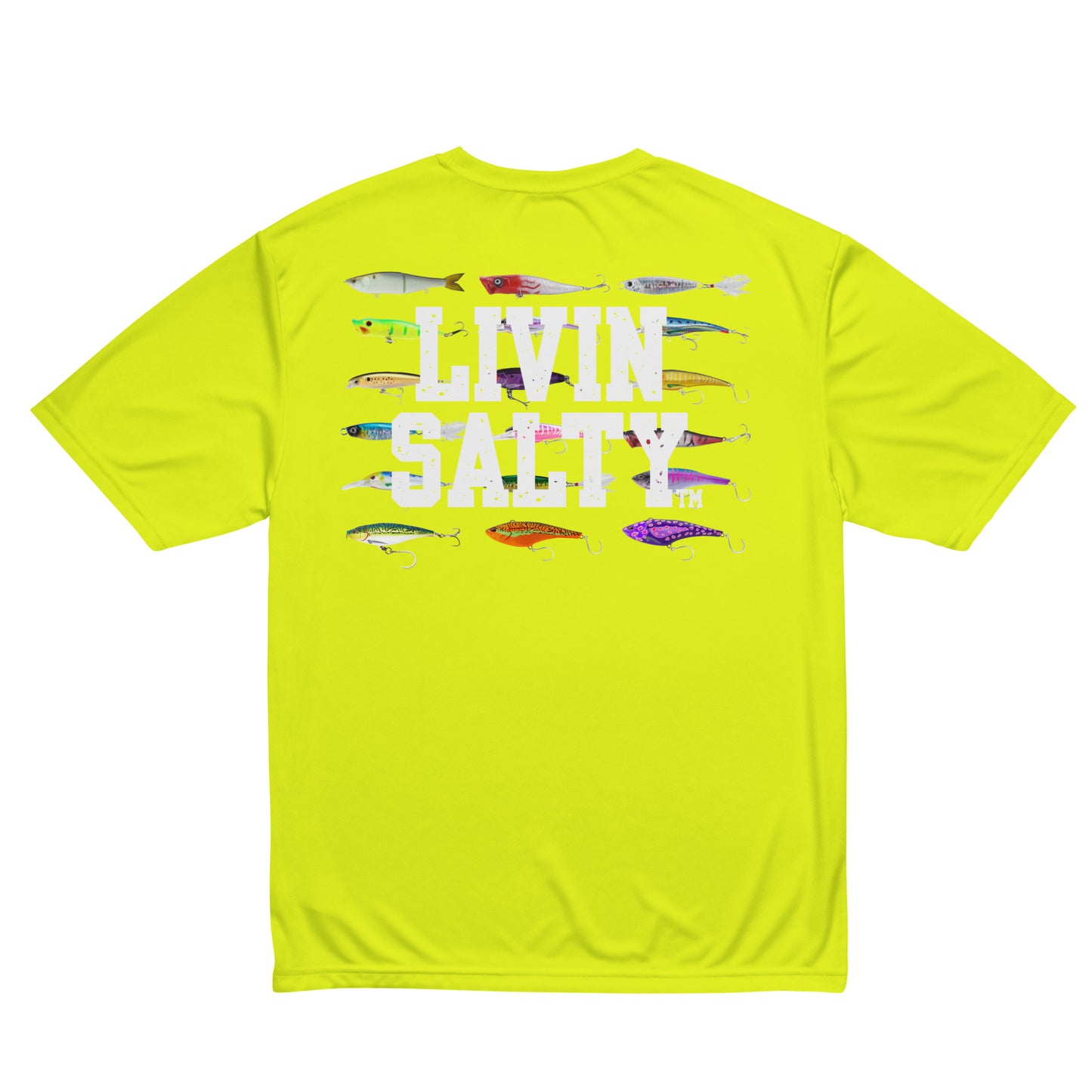 Unisex dryfit LIVIN SALTY Lures t-shirt