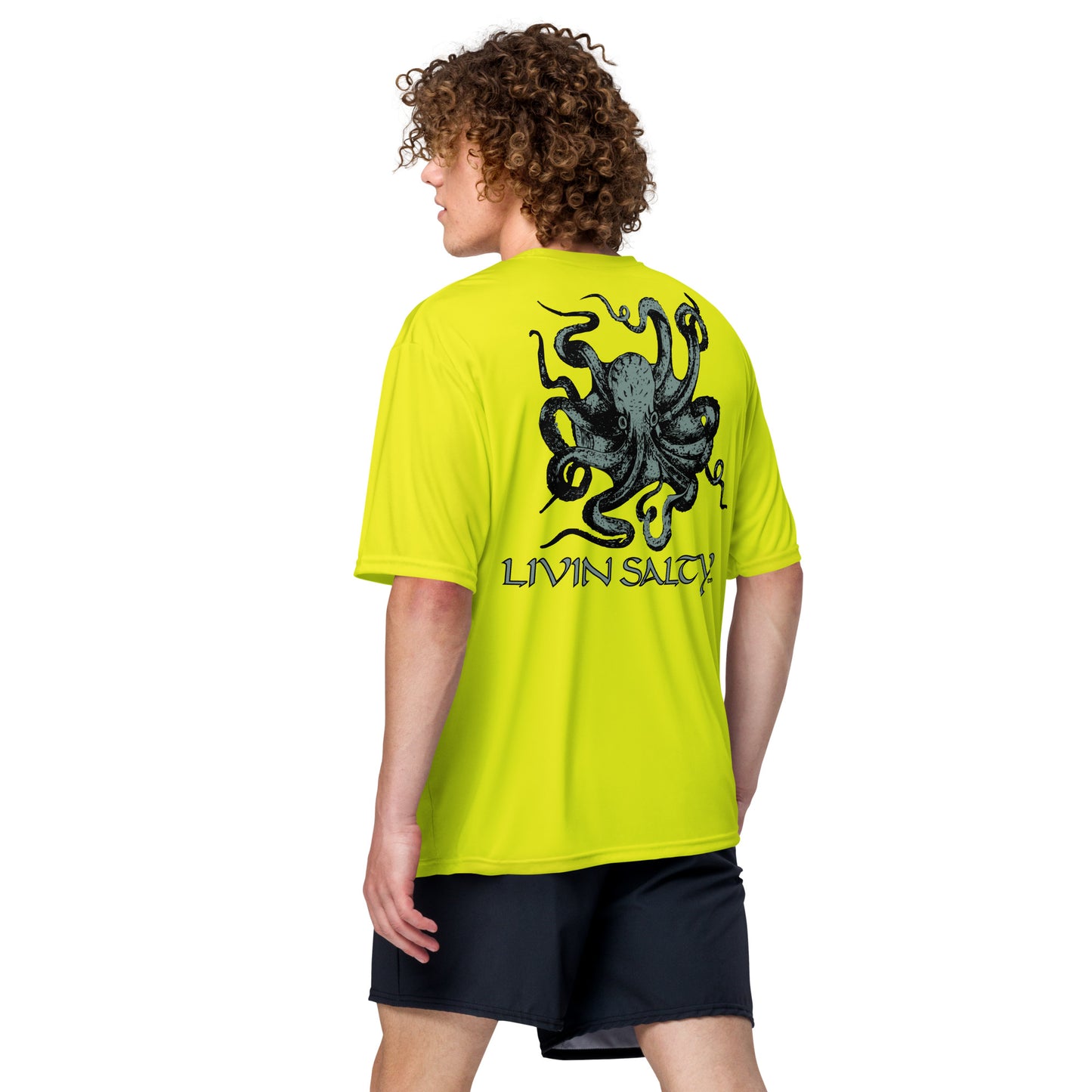 Unisex dry-fit Octopus LIVIN SALTY t-shirt