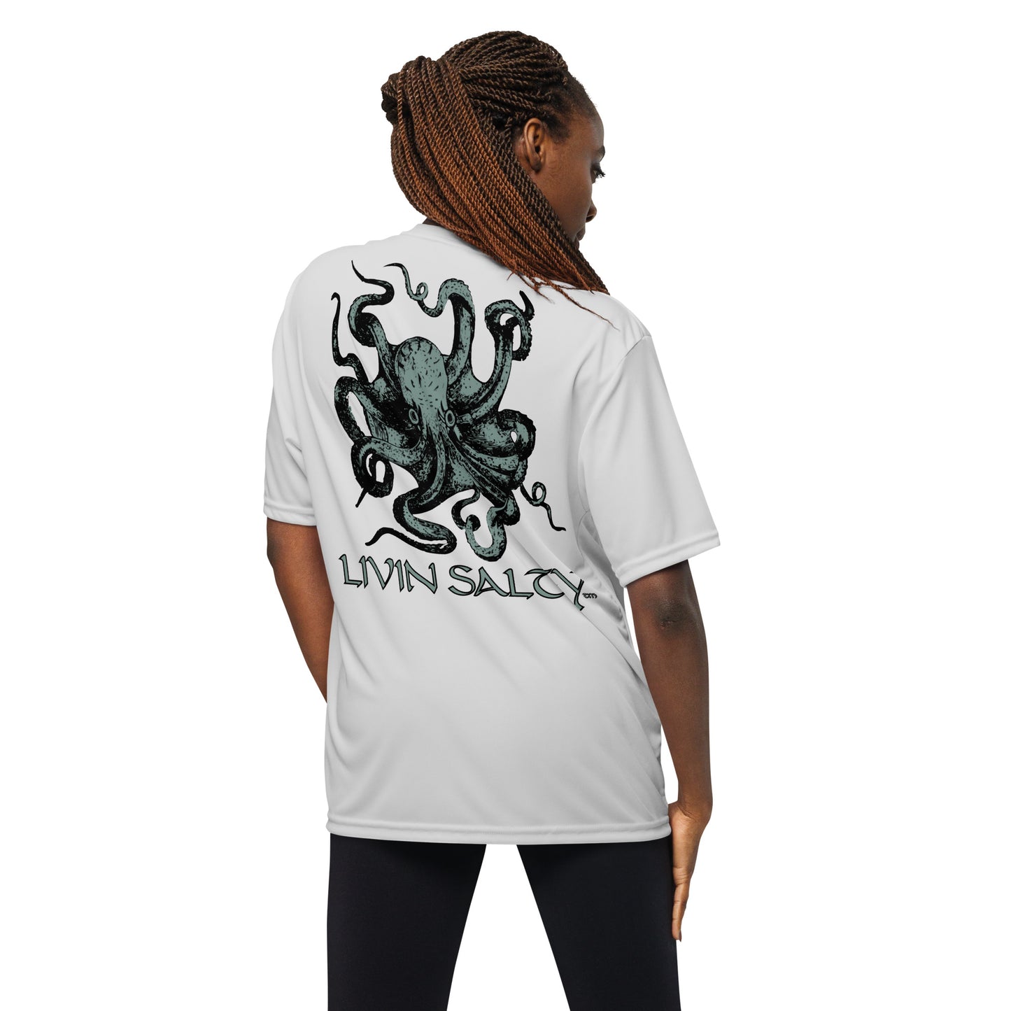 Unisex dry-fit Octopus LIVIN SALTY t-shirt