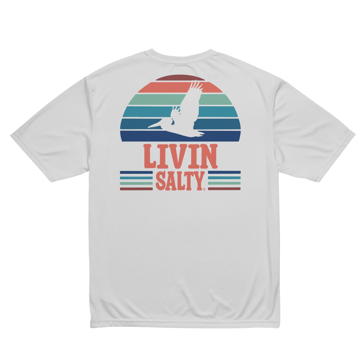 Unisex SPF LIVIN SALTY Pelican t-shirt