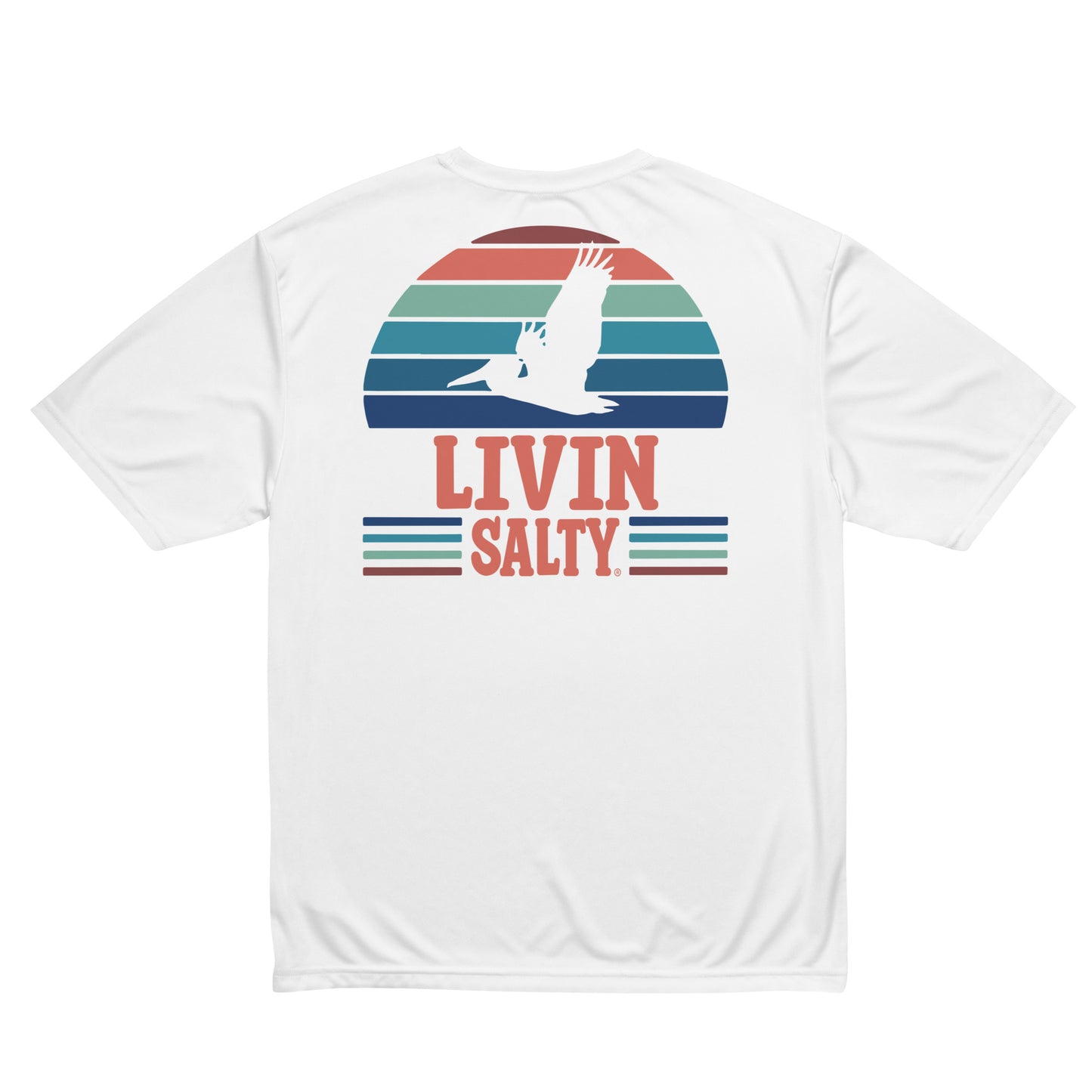 Unisex SPF LIVIN SALTY Pelican t-shirt