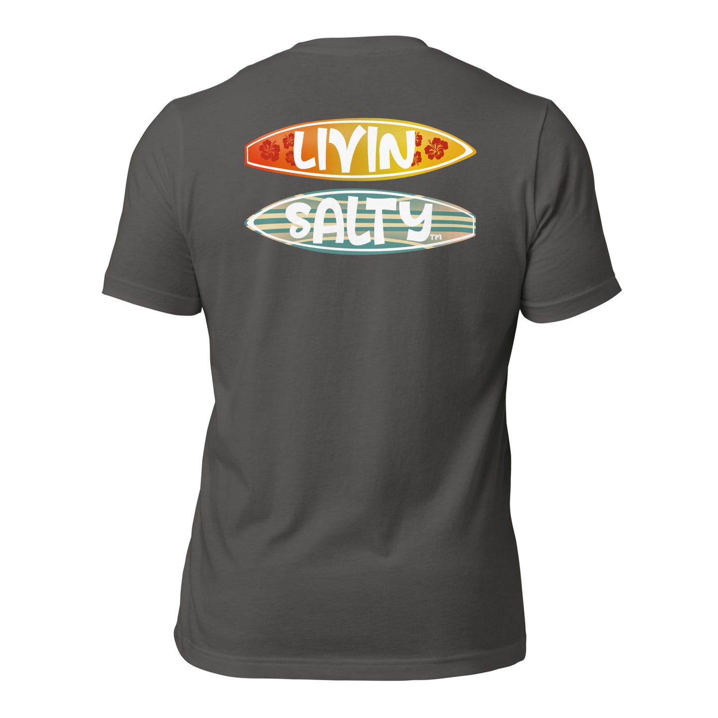 Unisex Surf board LIVIN SALTY Cotton t-shirt