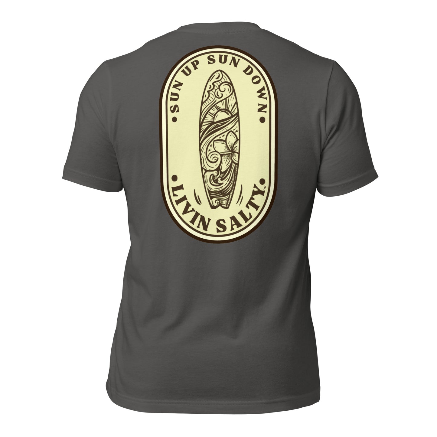 Cotton LIVIN SALTY Round Surfboard t-shirt