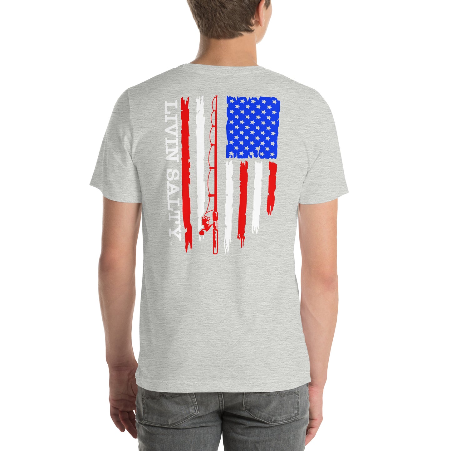 Unisex RWB LIVIN SALTY Flag t-shirt