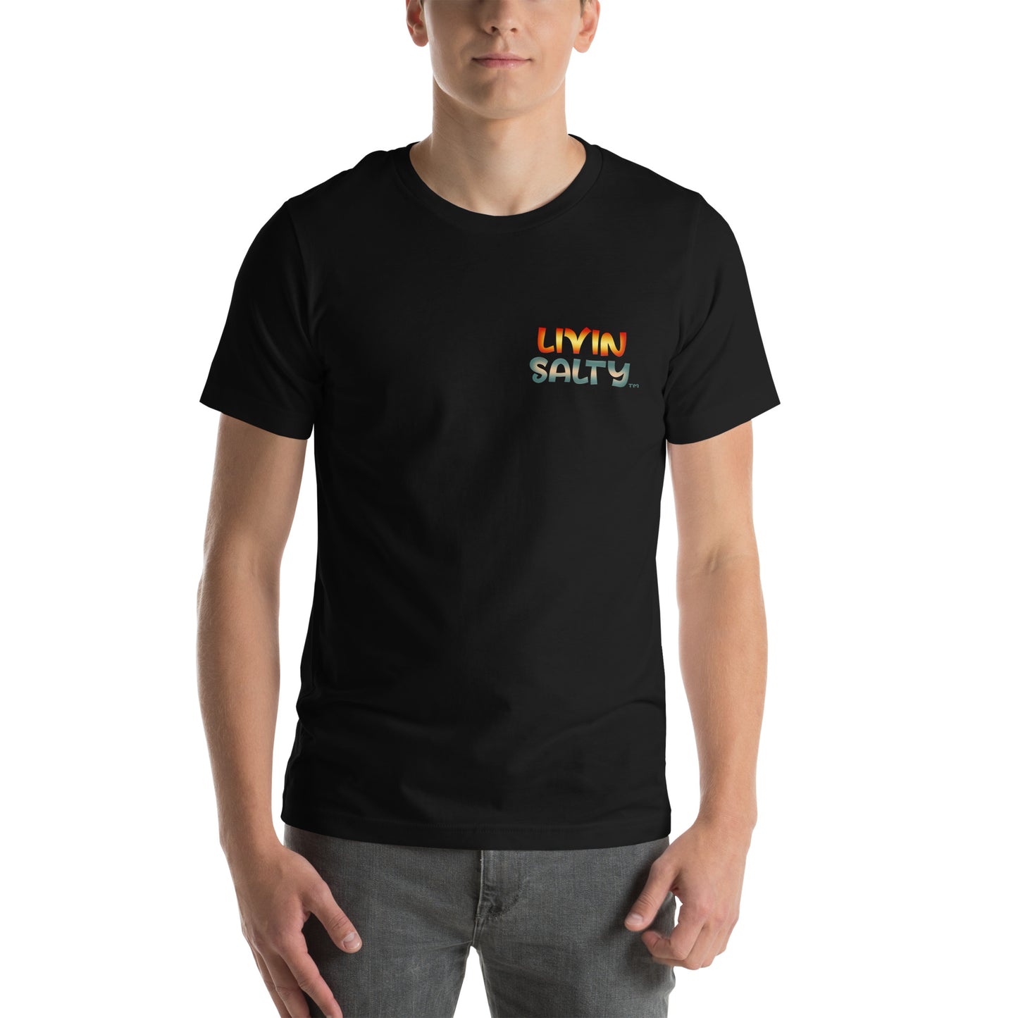 Unisex Surf board LIVIN SALTY Cotton t-shirt