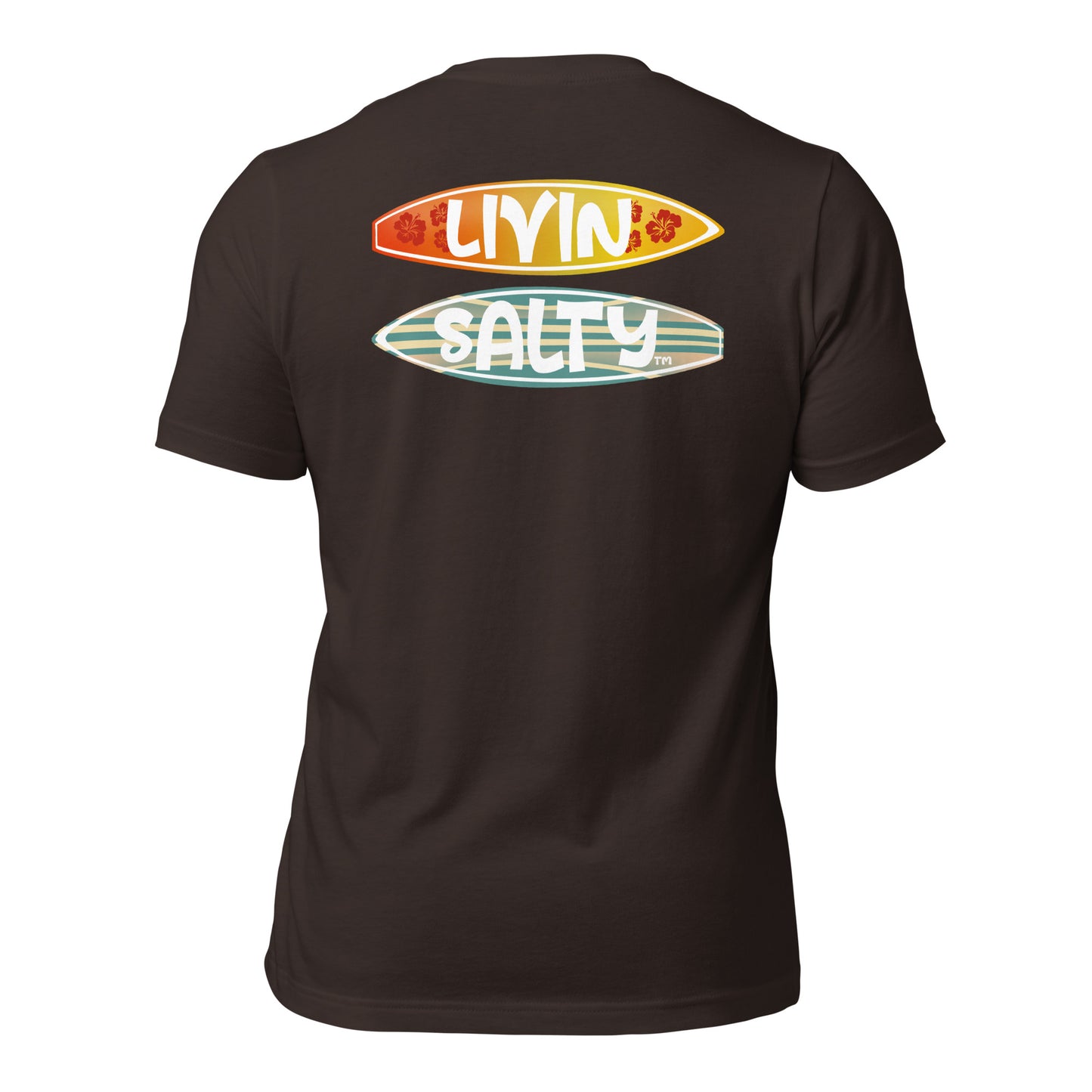 Unisex Surf board LIVIN SALTY Cotton t-shirt