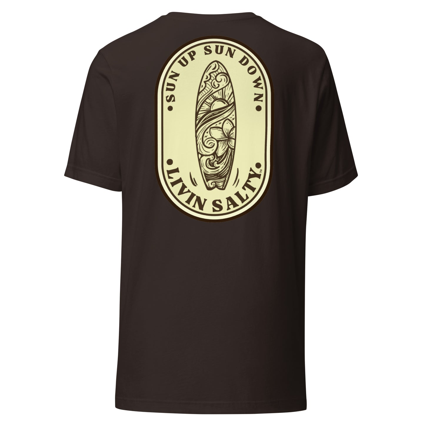Cotton LIVIN SALTY Round Surfboard t-shirt