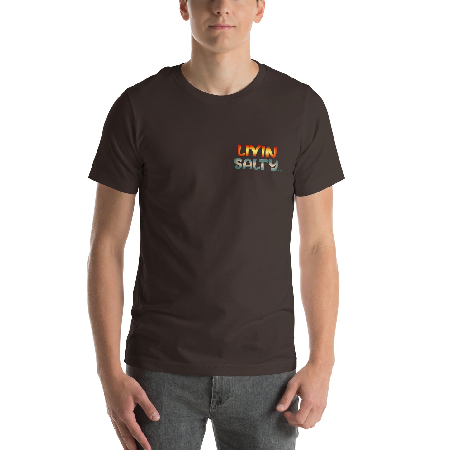 Unisex Surf board LIVIN SALTY Cotton t-shirt