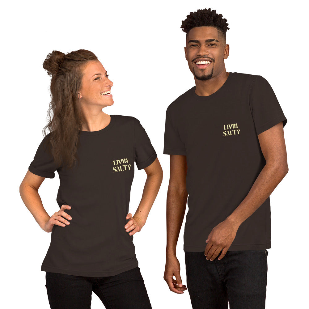 Cotton LIVIN SALTY Round Surfboard t-shirt