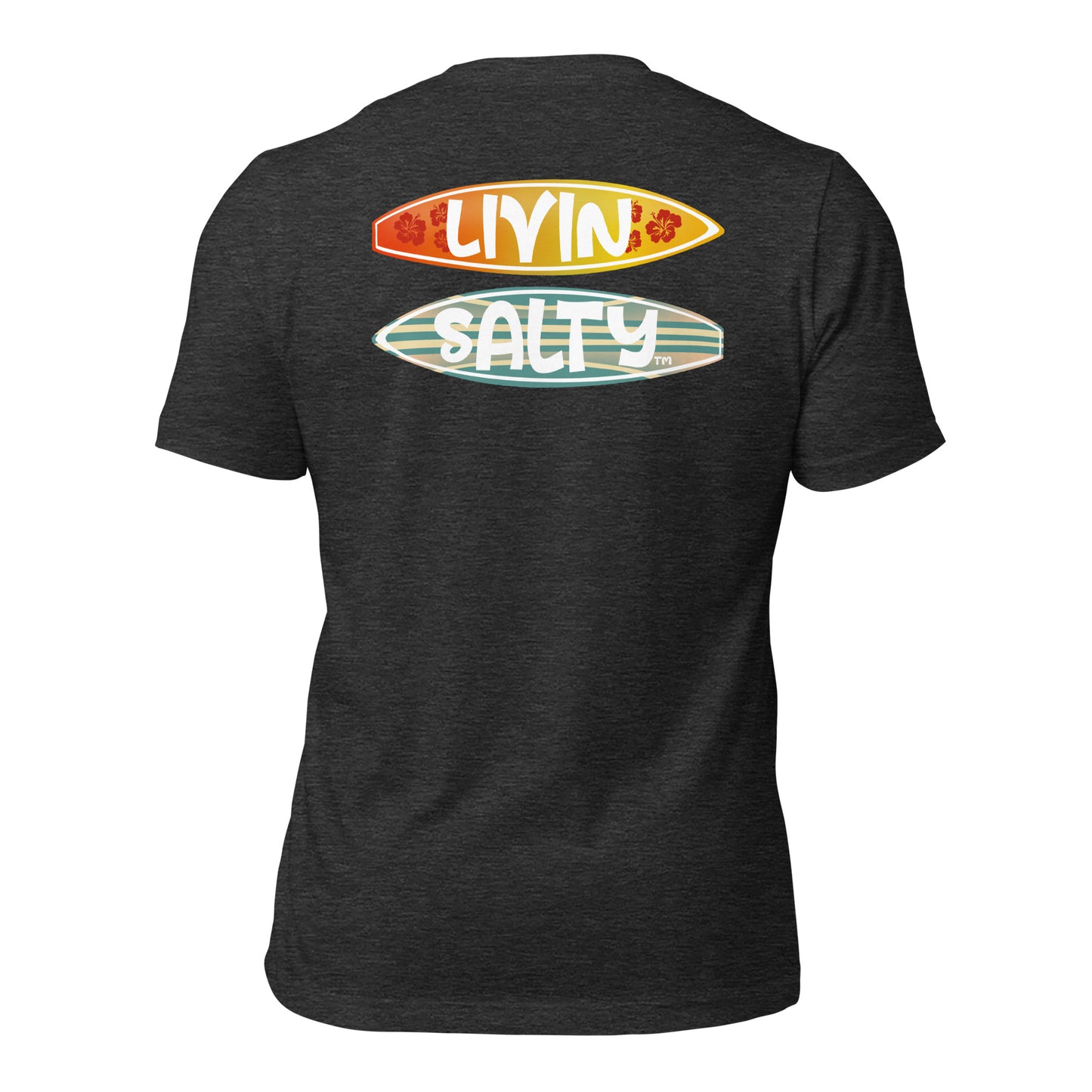 Unisex Surf board LIVIN SALTY Cotton t-shirt