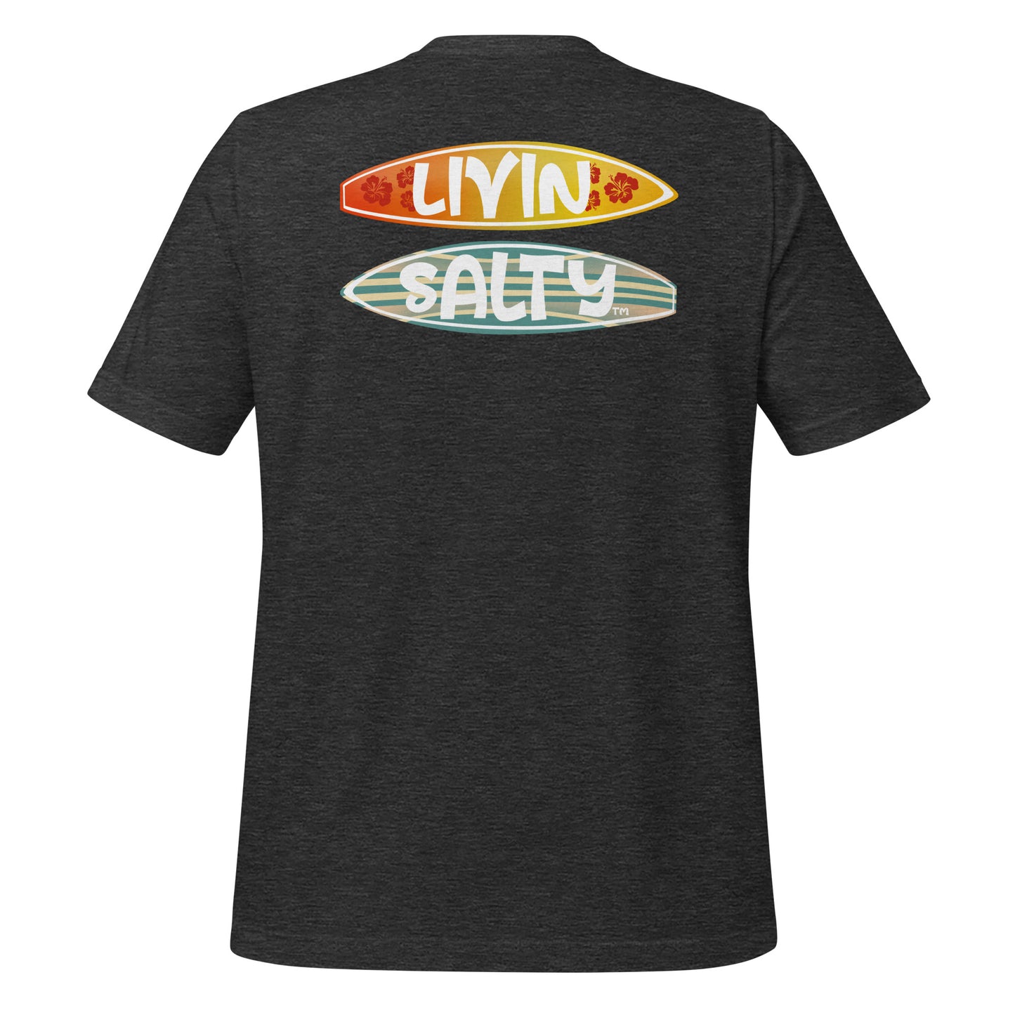 Unisex Surf board LIVIN SALTY Cotton t-shirt