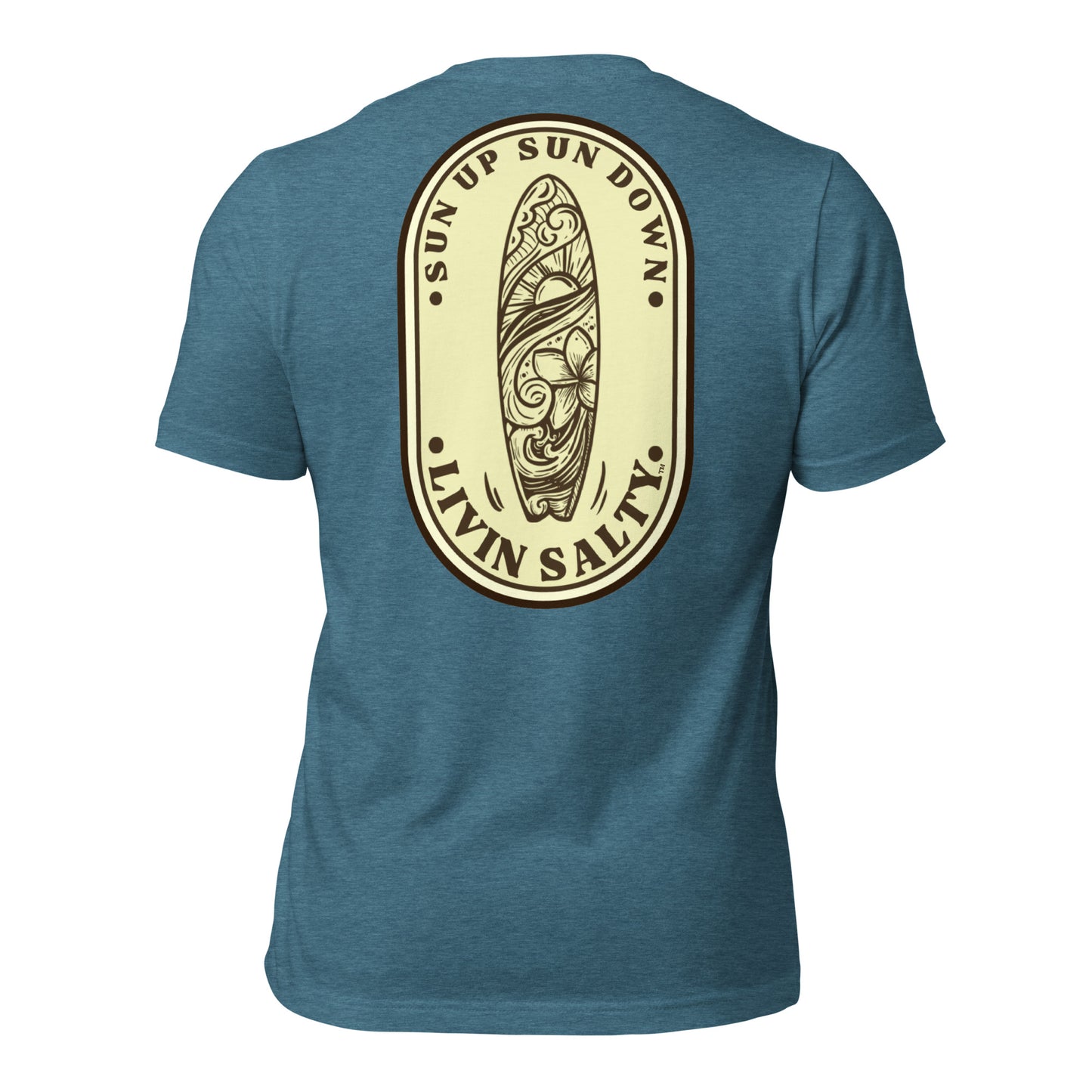 Cotton LIVIN SALTY Round Surfboard t-shirt