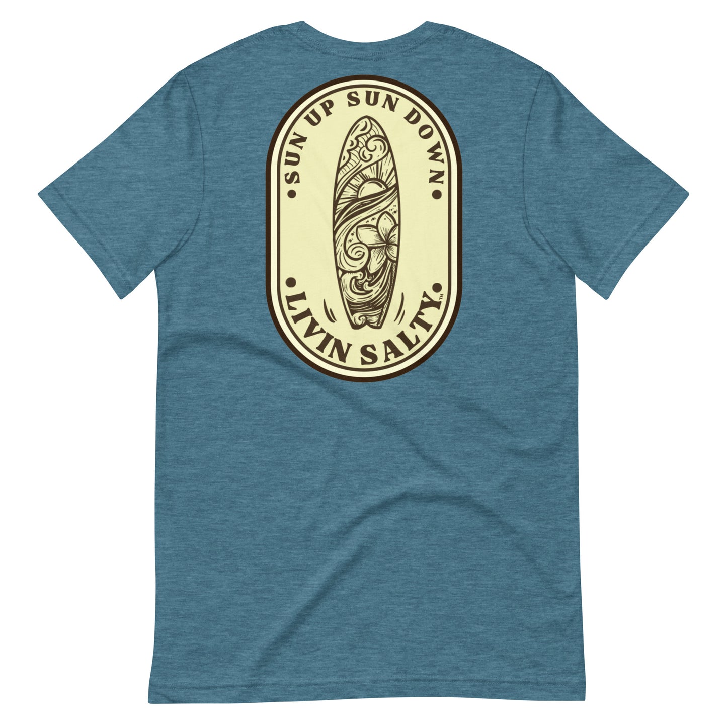 Cotton LIVIN SALTY Round Surfboard t-shirt