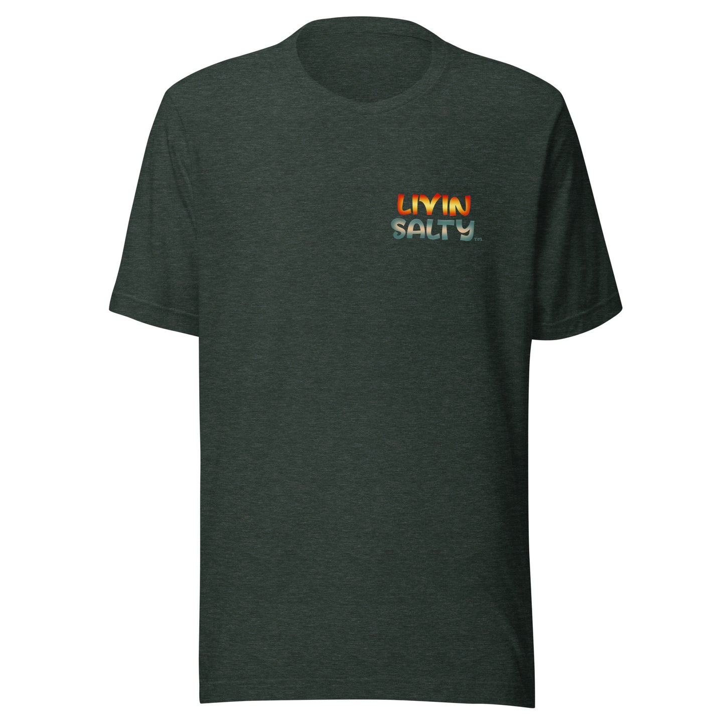 Unisex Surf board LIVIN SALTY Cotton t-shirt