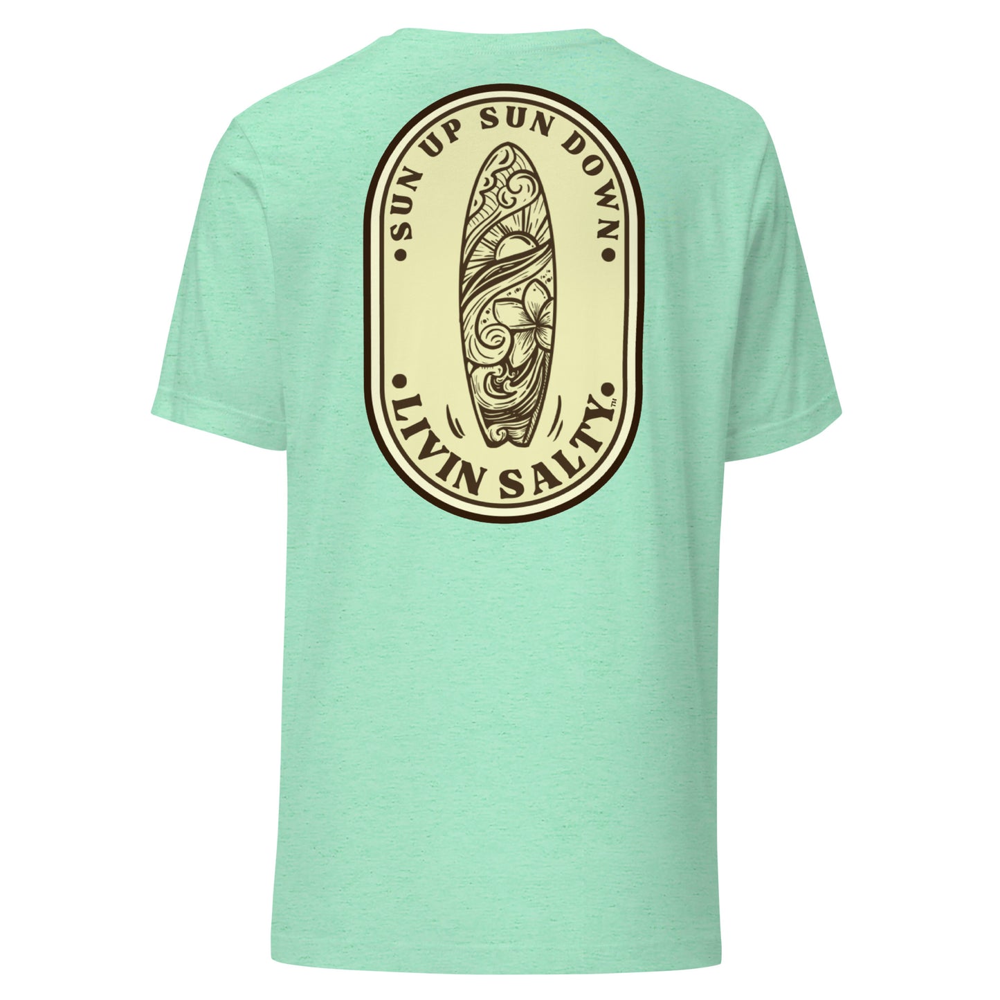 Cotton LIVIN SALTY Round Surfboard t-shirt