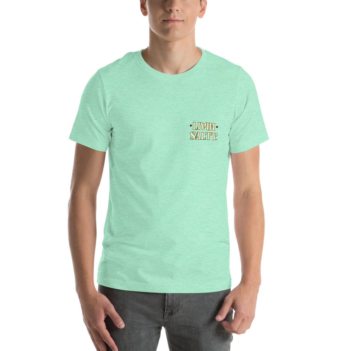 Cotton LIVIN SALTY Round Surfboard t-shirt