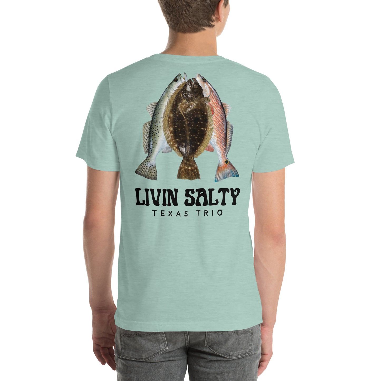 Unisex Texas Trio LIVIN SALTY Cotton t-shirt
