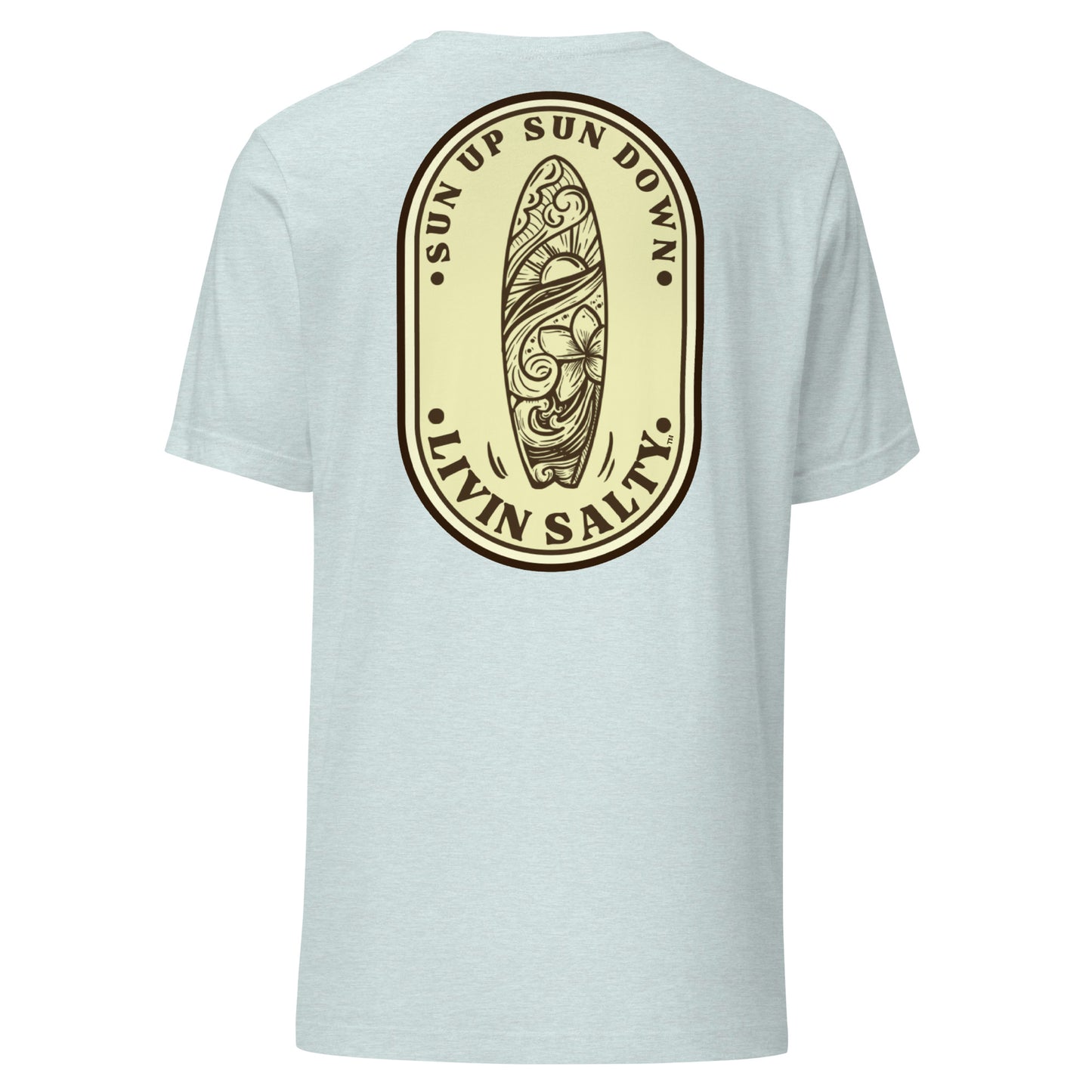 Cotton LIVIN SALTY Round Surfboard t-shirt