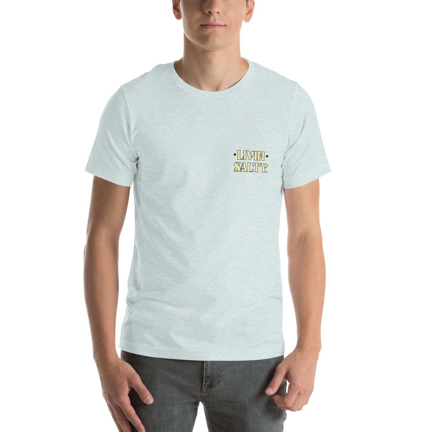 Cotton LIVIN SALTY Round Surfboard t-shirt