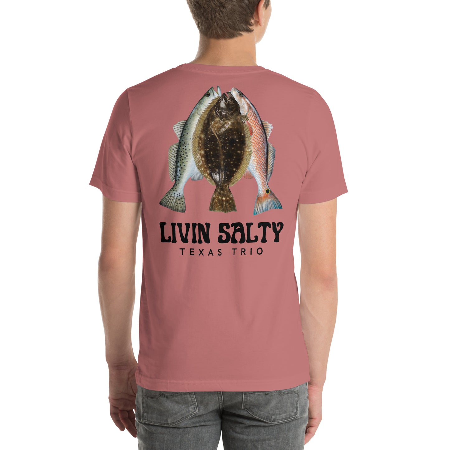Unisex Texas Trio LIVIN SALTY Cotton t-shirt