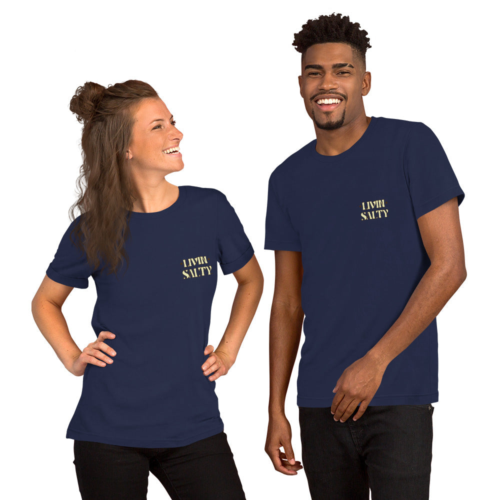 Cotton LIVIN SALTY Round Surfboard t-shirt