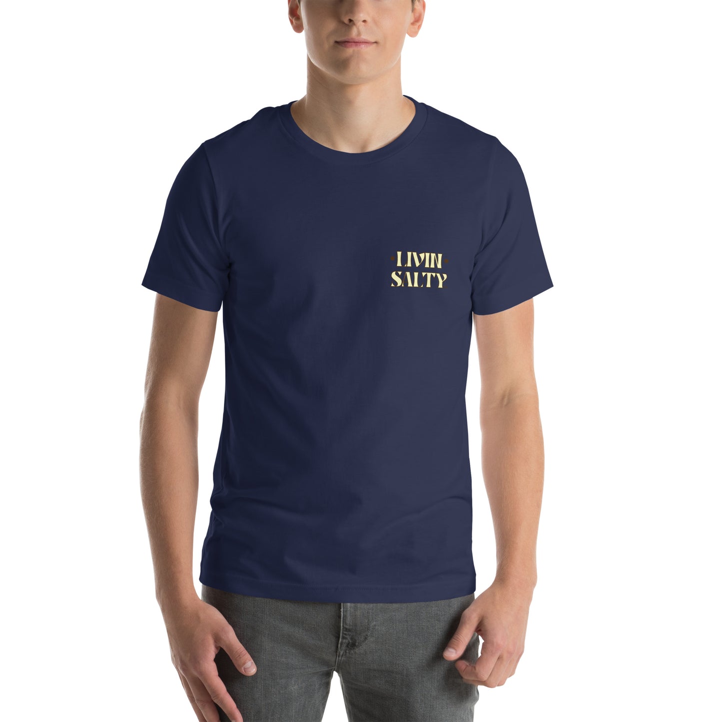 Cotton LIVIN SALTY Round Surfboard t-shirt