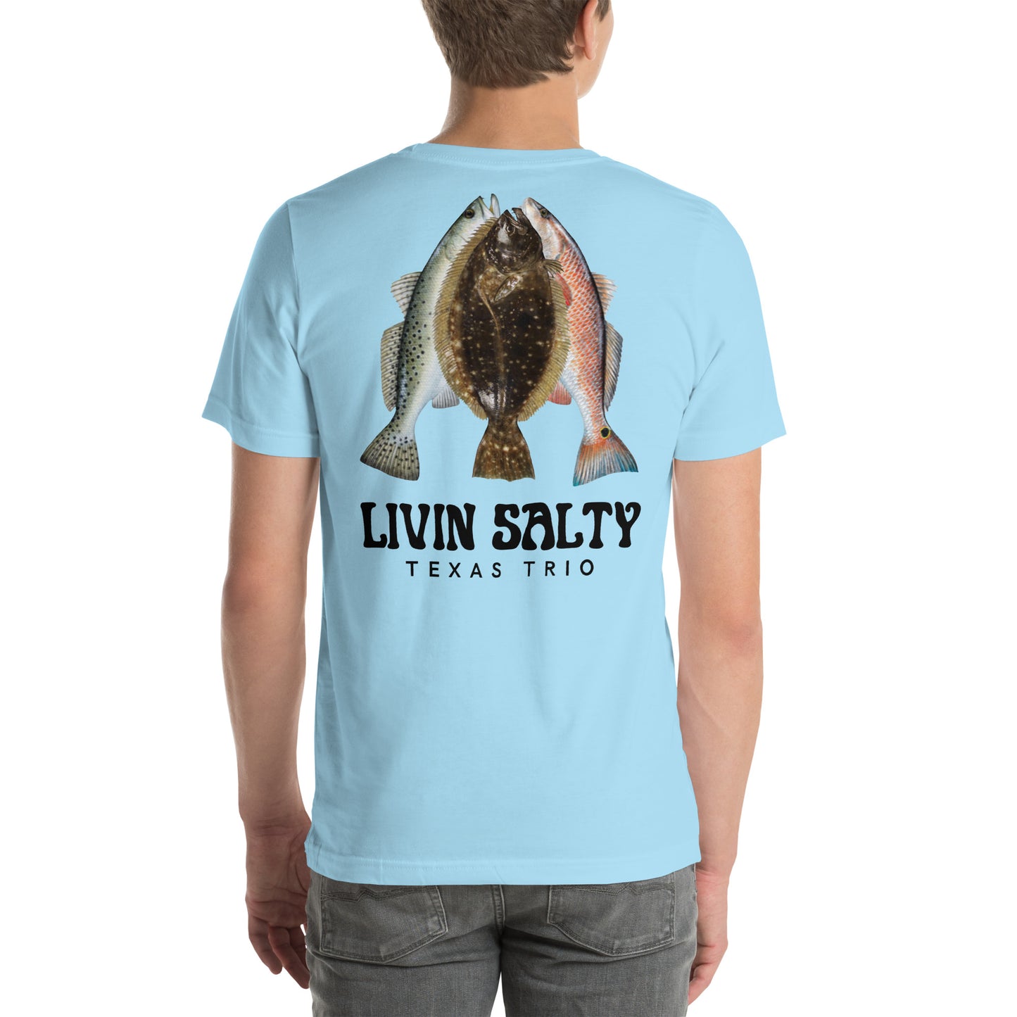 Unisex Texas Trio LIVIN SALTY Cotton t-shirt