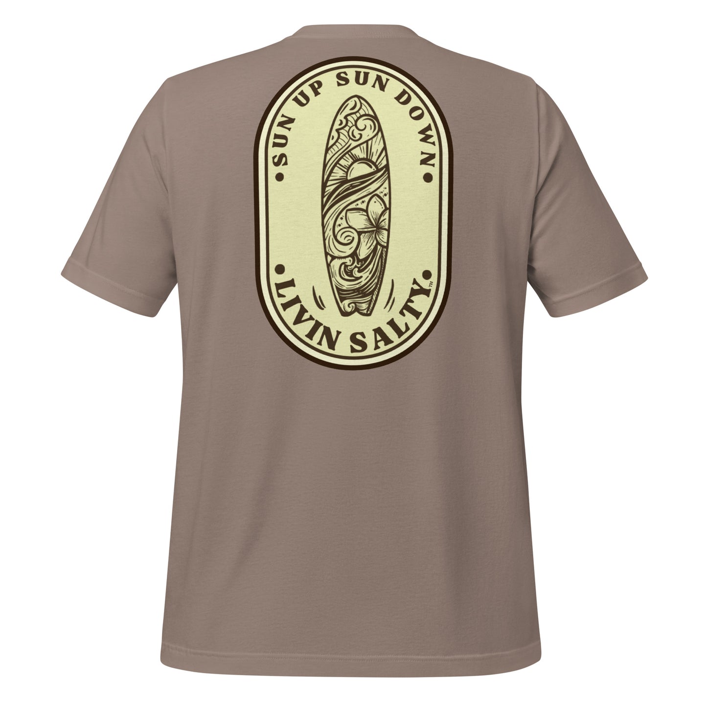 Cotton LIVIN SALTY Round Surfboard t-shirt