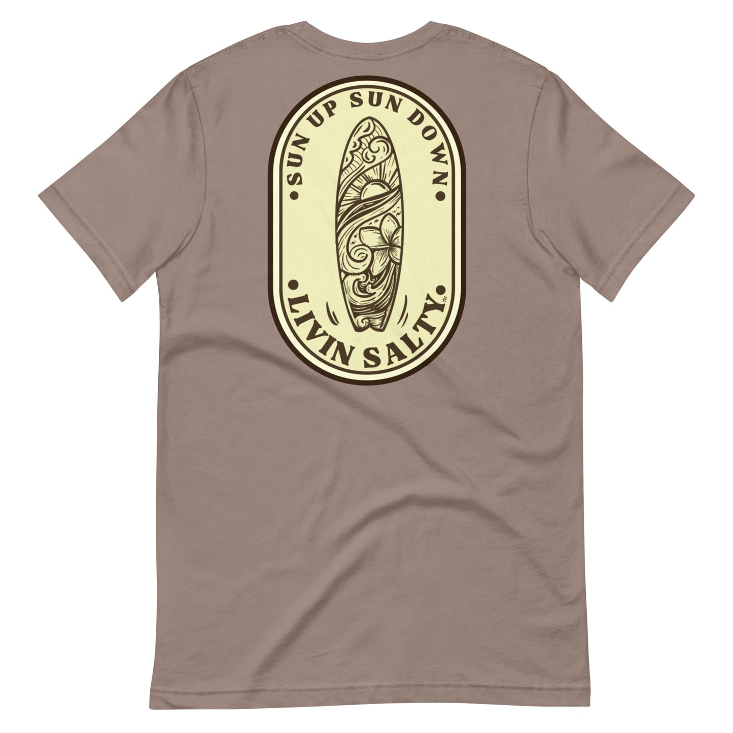 Cotton LIVIN SALTY Round Surfboard t-shirt