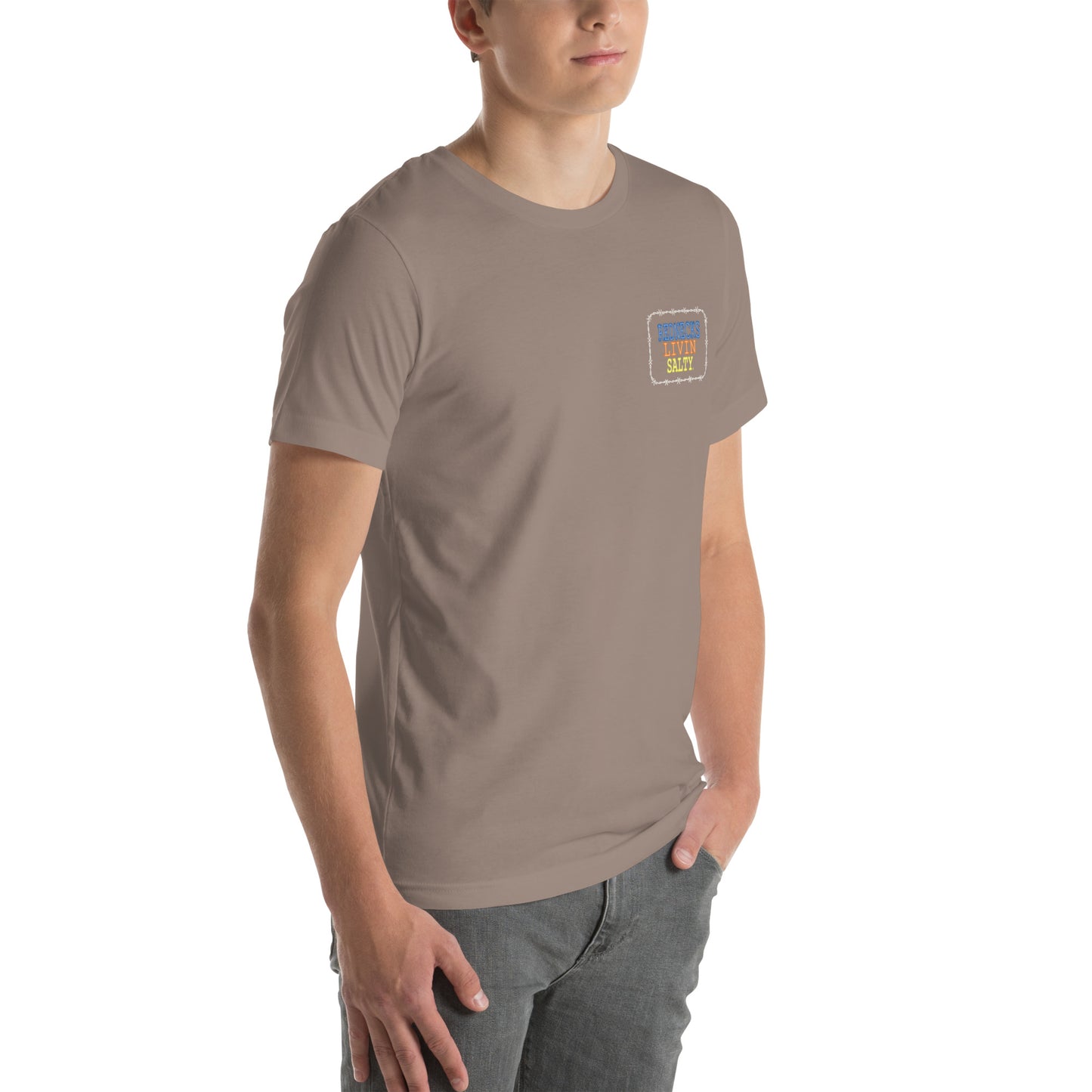Unisex REDNECKS LIVIN SALTY Neon Parrot t-shirt