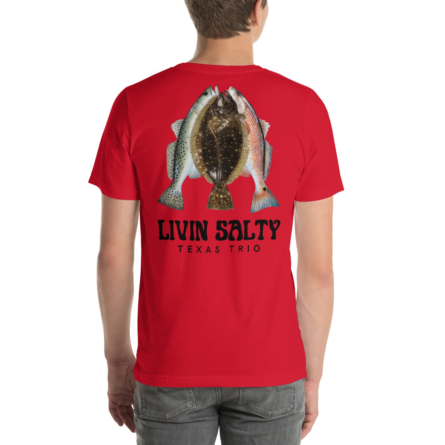 Unisex Texas Trio LIVIN SALTY Cotton t-shirt