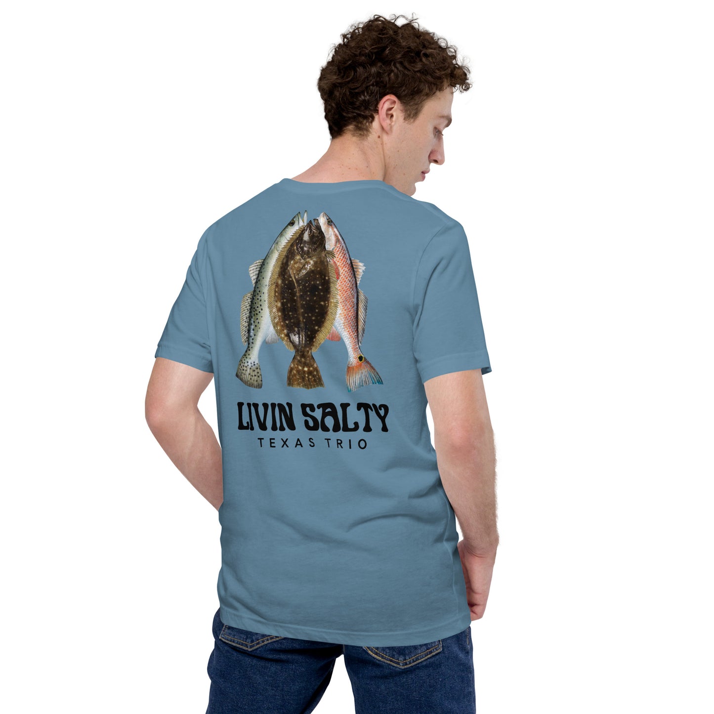 Unisex Texas Trio LIVIN SALTY Cotton t-shirt