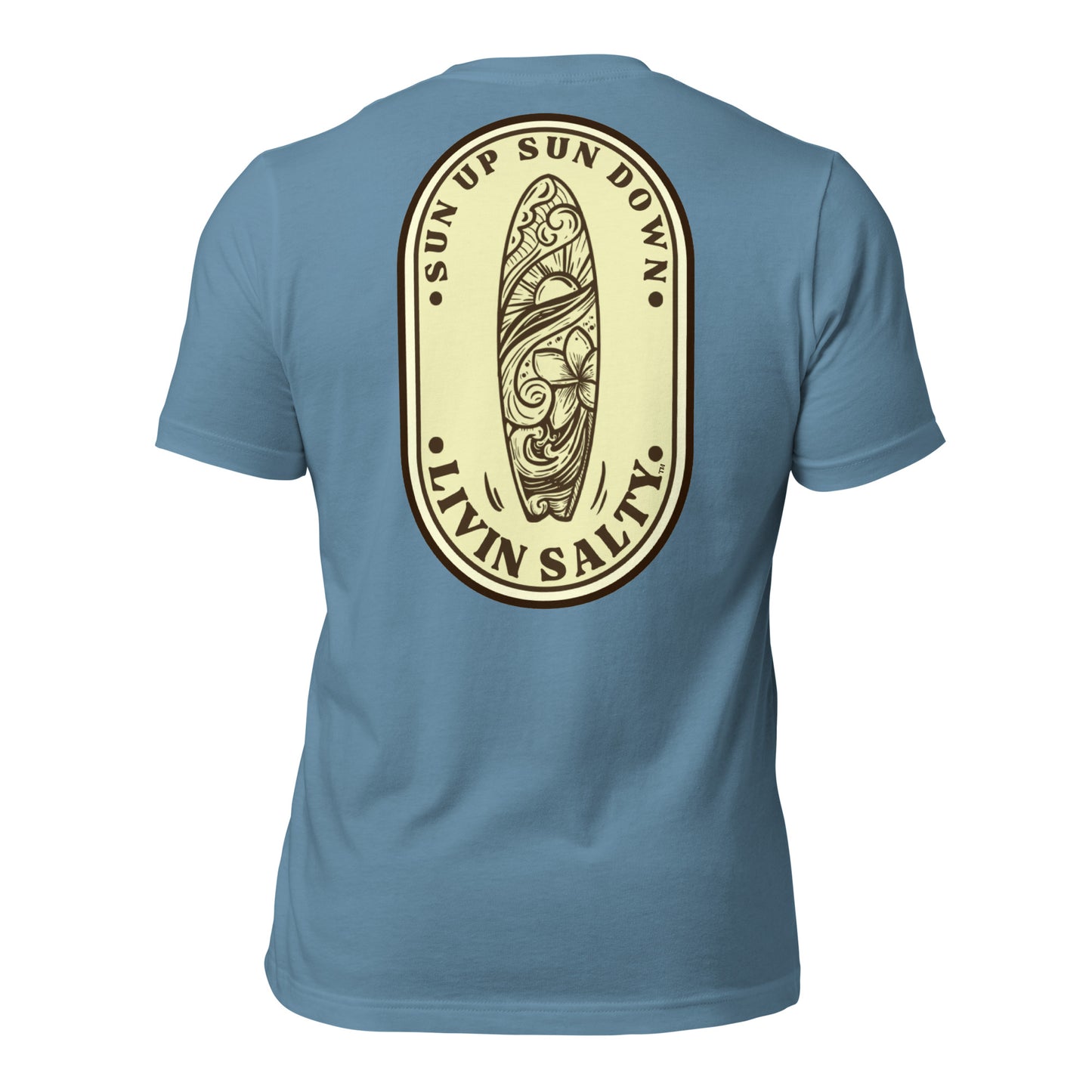 Cotton LIVIN SALTY Round Surfboard t-shirt