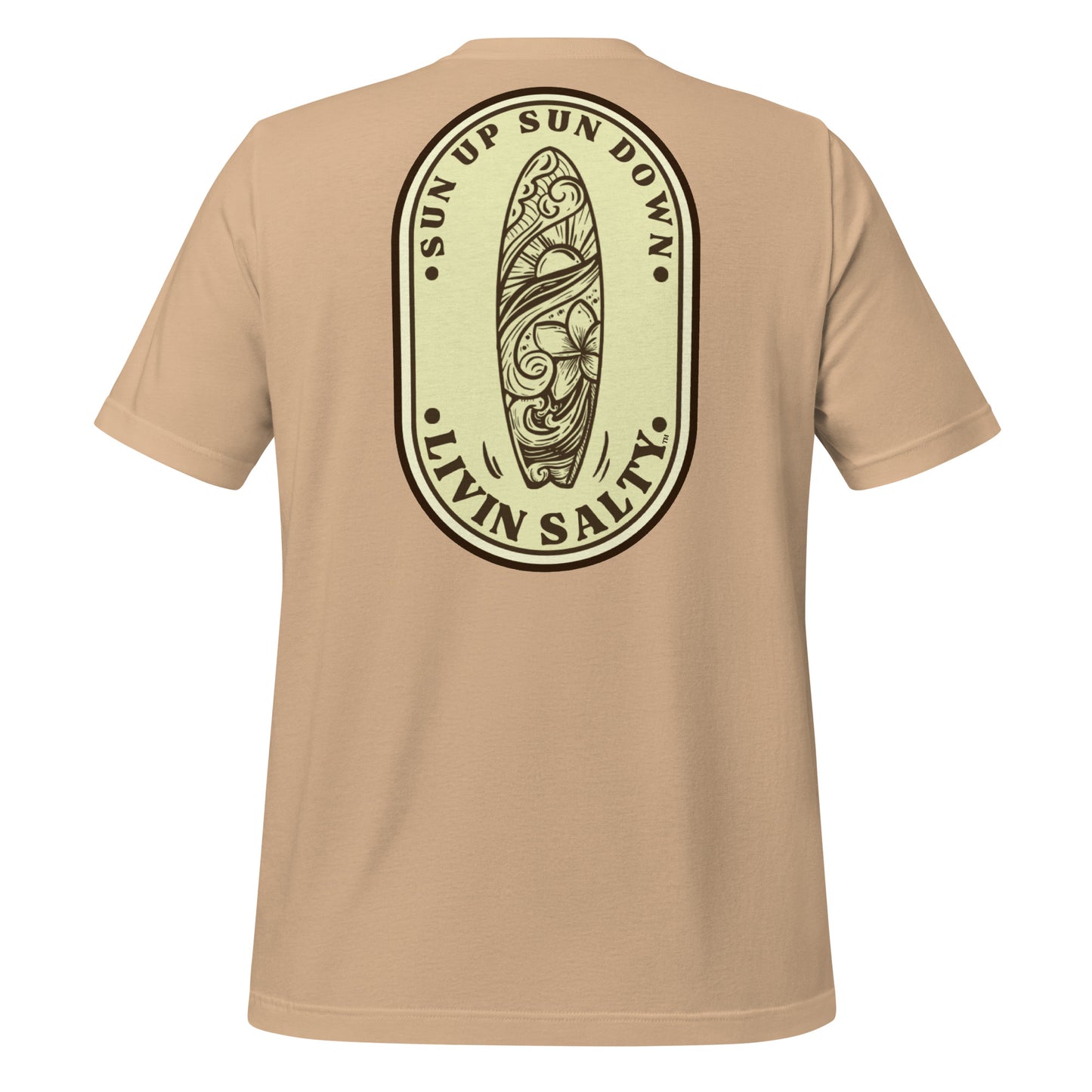 Cotton LIVIN SALTY Round Surfboard t-shirt