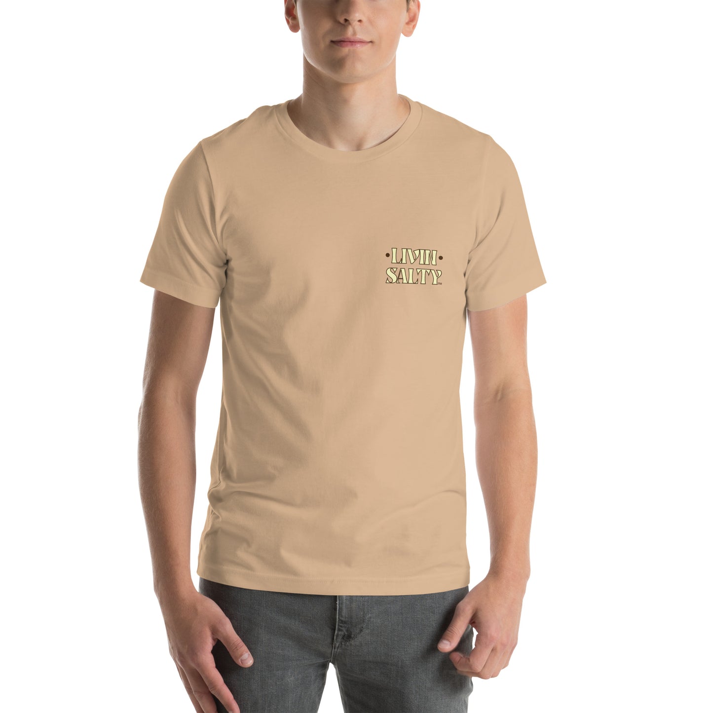 Cotton LIVIN SALTY Round Surfboard t-shirt