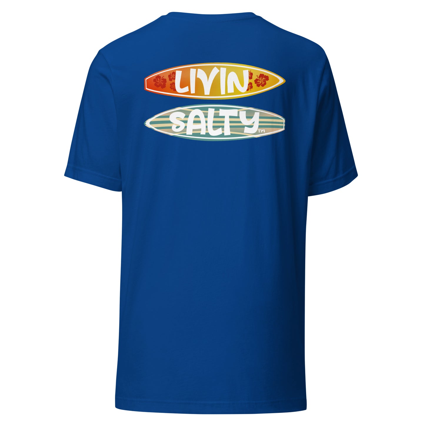 Unisex Surf board LIVIN SALTY Cotton t-shirt