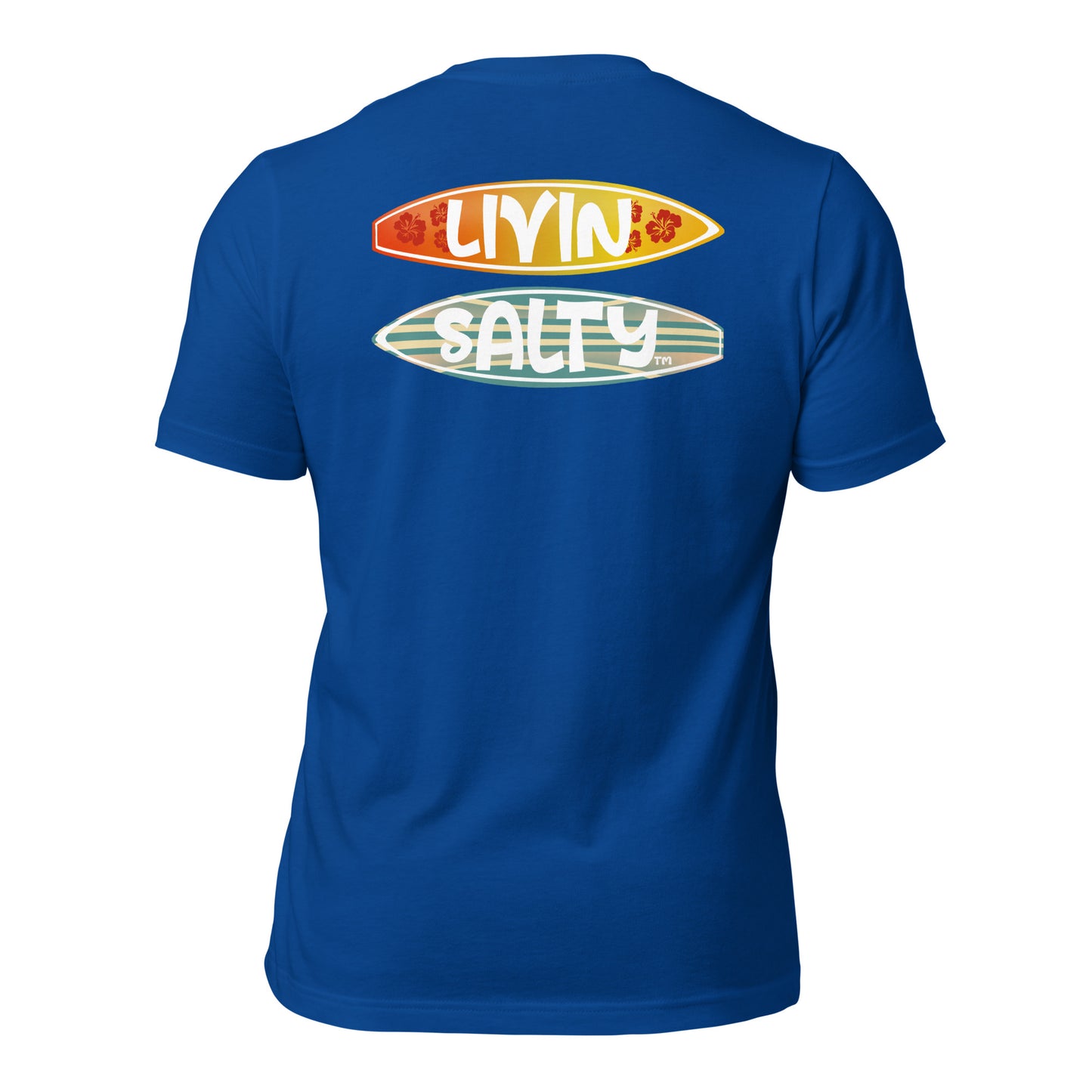 Unisex Surf board LIVIN SALTY Cotton t-shirt