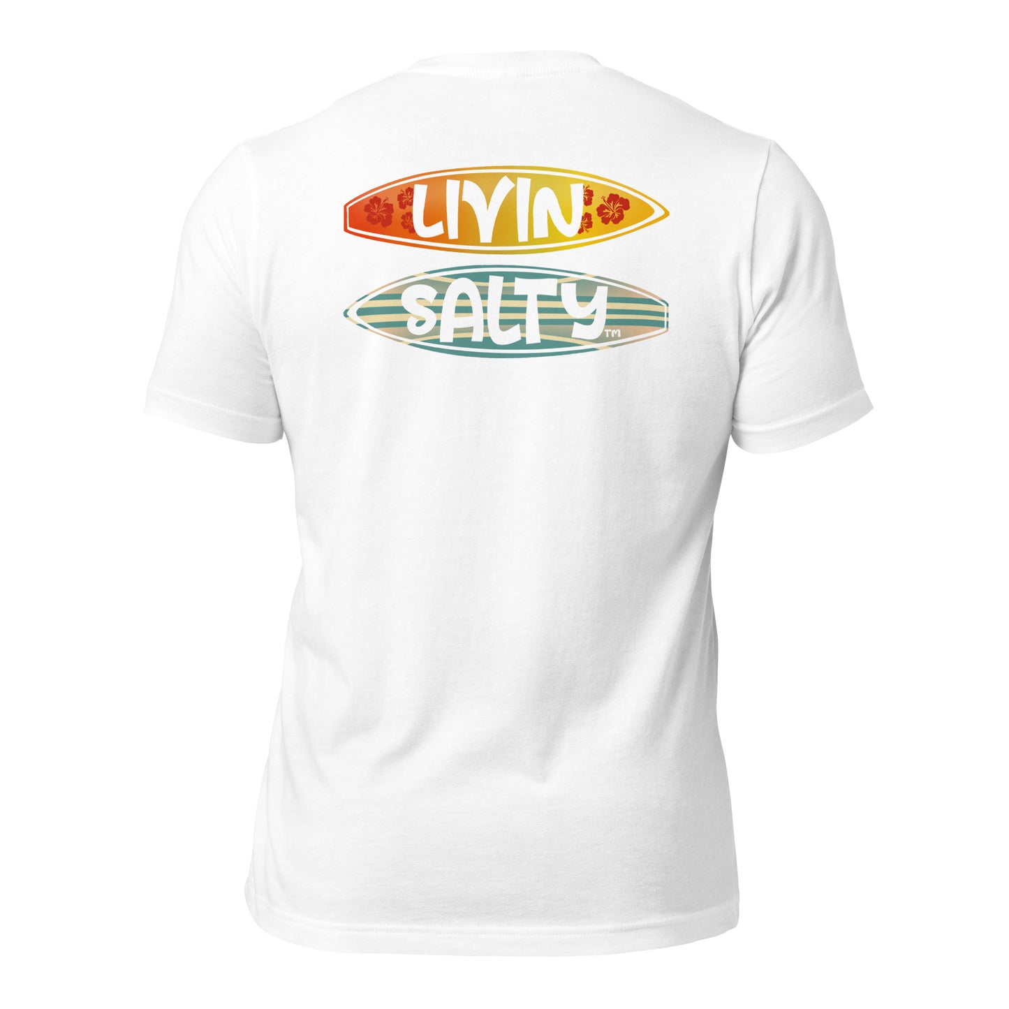 Unisex Surf board LIVIN SALTY Cotton t-shirt